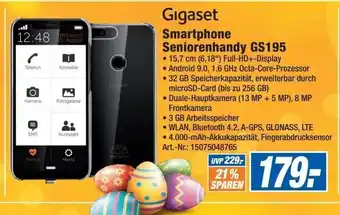 Expert Gigaset Smartphone Seniorenhandy GS 195 Angebot