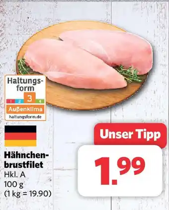 Combi Hähnchen-brustfilet Hkl. A 100 g Angebot