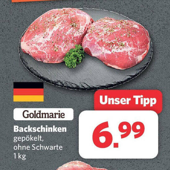 Combi Goldmarie Backschinken gepökelt, ohne Schwarte 1 kg Angebot