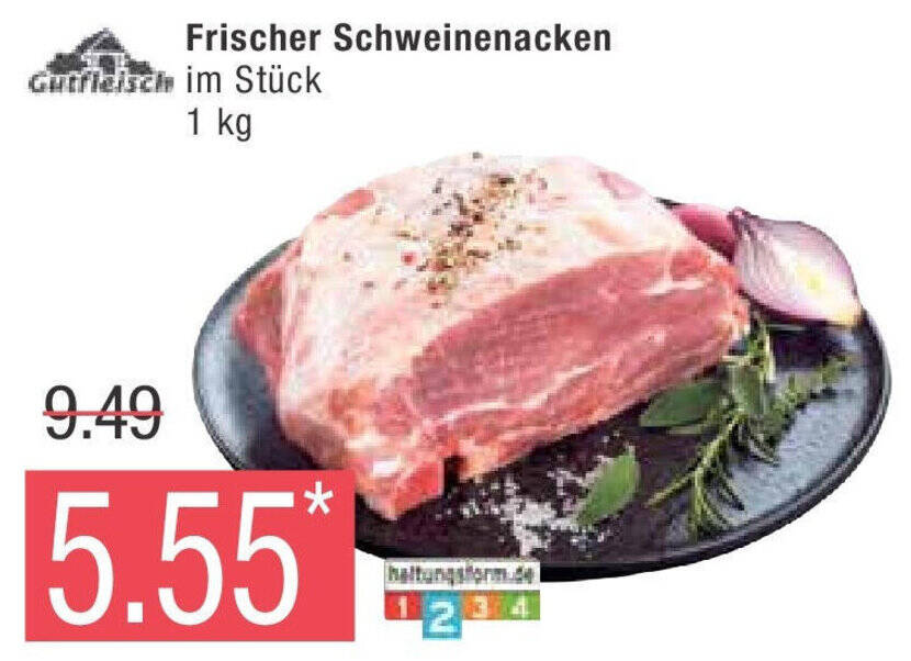 Marktkauf Gutfleisch Frischer Schweinenacken 1 kg Angebot