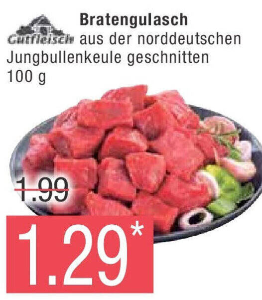 Marktkauf Gutfleisch Bratengulasch 100 g Angebot