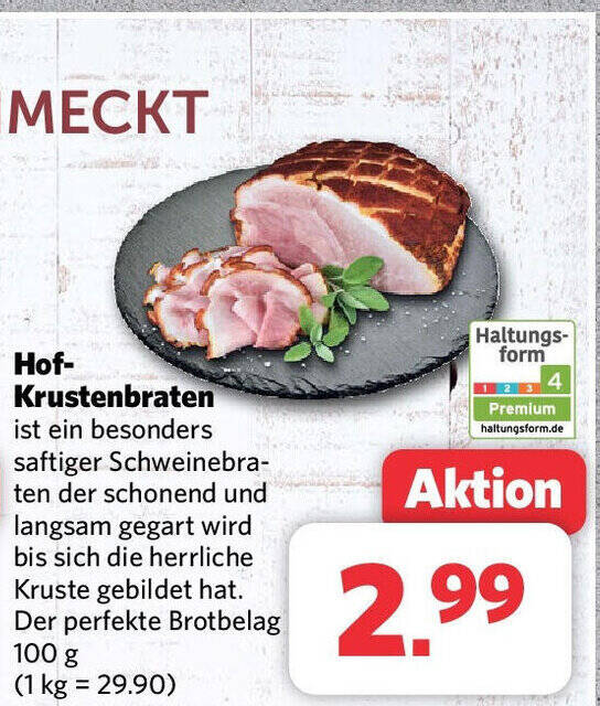 Combi HOFWERTE Hof-Krustenbraten 100 g Angebot