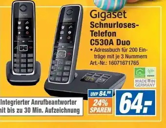 Expert Gigaset Schnurloses Telefon C530A Duo Angebot