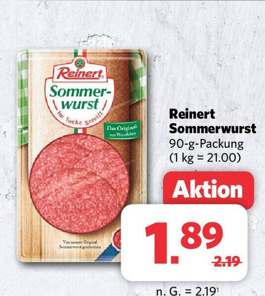 Combi Reinert Sommerwurst 90-g-Packung Angebot