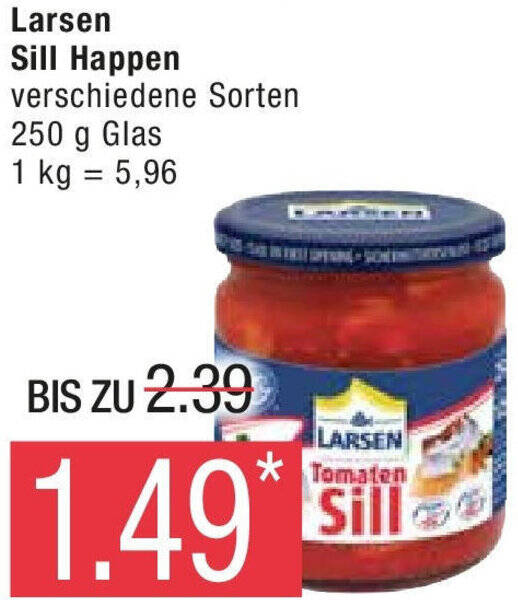 Marktkauf Larsen Sill Happen 250 g Glas Angebot