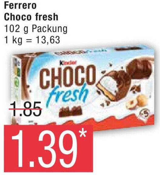Marktkauf Ferrero Choco fresh 102 g Packung Angebot
