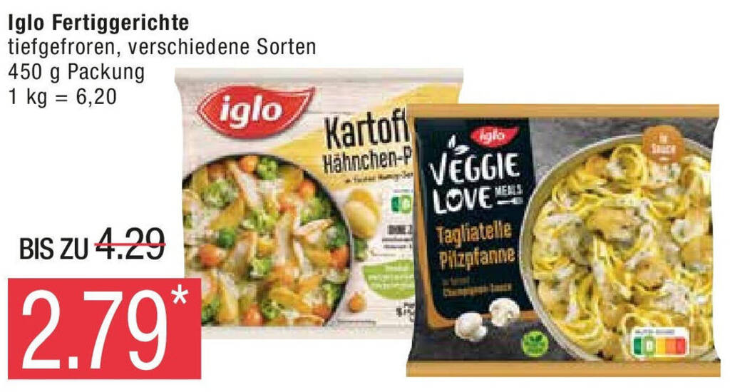 Marktkauf Iglo Fertiggerichte 450 g Packung Angebot