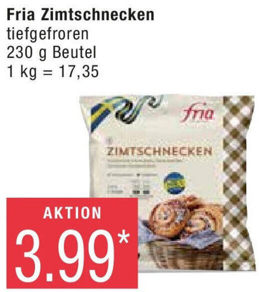 Marktkauf Fria Zimtschnecken 230 g Beutel Angebot