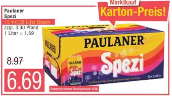 Marktkauf Paulaner Spezi 12 x 0,33 Liter Dosen Angebot