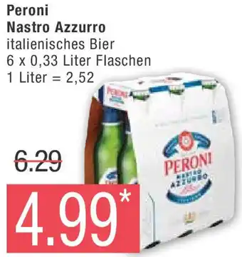 Marktkauf Peroni Nastro Azzurro 6 x 0,33 Liter Flaschen Angebot