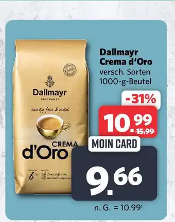 Combi Dallmayr Crema d'Oro versch. Sorten 1000-g-Beutel Angebot