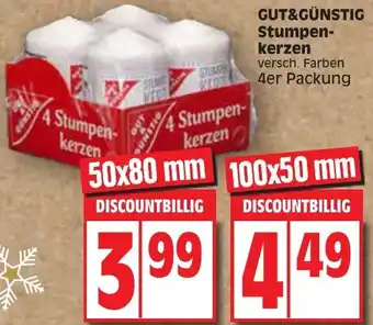 Edeka GUT&GÜNSTIG Stumpenkerzen 4er Packung Angebot