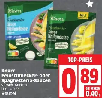 Edeka Knorr Feinschmecker oder Spaghetteria-Saucen Angebot