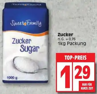 Edeka Sweety Family Zucker 1 kg Packung Angebot