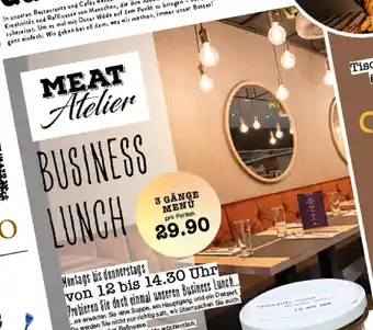 E-Center BUSINESS LUNCH 3 GÄNGE MENÜ pro Person Angebot