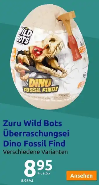 Action Zuru Wild Bots Überraschungsei Dino Fossil Find Angebot