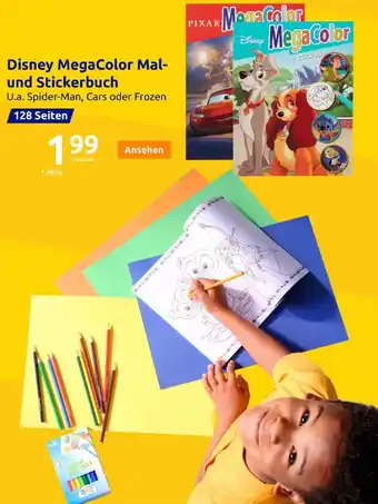 Action Disney MegaColor Mal und Stickerbuch Angebot