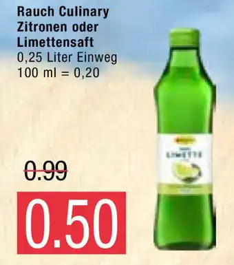 Marktkauf Rauch Culinary Zitronen oder Limettensaft 0,25L Angebot