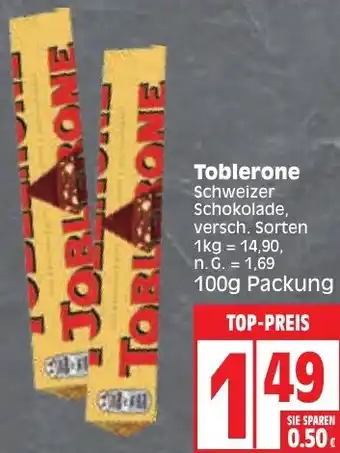 Edeka Toblerone 100 g Packung Angebot