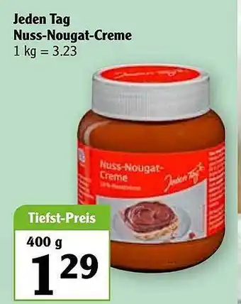 Globus Jeden Tag Nuss Nougat Creme Angebot