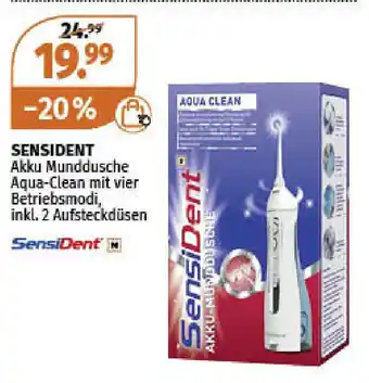 Müller Sensident Akku Munddusche Auq-Clean mit vier Betriebsmodi, inkl, 2 Aufsteckdusen Angebot