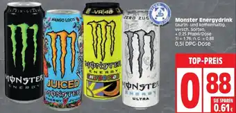 Edeka Monster Energydrink 0,5 L DPG Dose Angebot