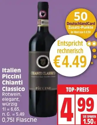 Edeka Italien Piccini Chianti Classico 0,75 L Flasche Angebot