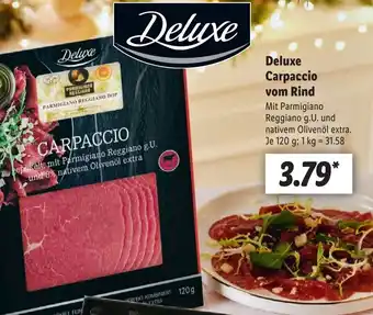 Lidl Deluxe Carpaccio vom Rind 120 g Angebot