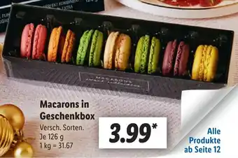 Lidl Macarons in Geschenkbox 126 g Angebot