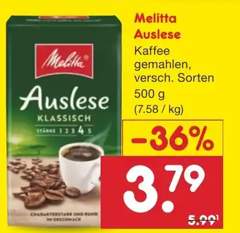 Netto Marken-Discount Melitta Auslese 500 g Angebot