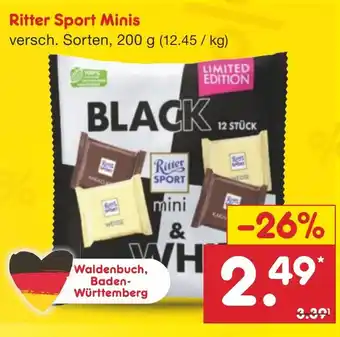 Netto Marken-Discount Ritter Sport Minis versch. Sorten, 200 g Angebot