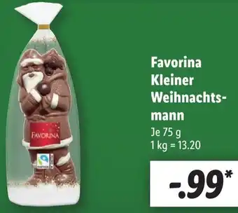 Lidl Favorina Kleiner Weihnachtsmann 75 g Angebot