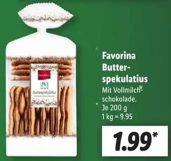 Lidl Favorina Butterspekulatius 200 g Angebot