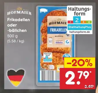 Netto Marken-Discount HOFMAIER Frikadellen oder -bällch 500 g Angebot