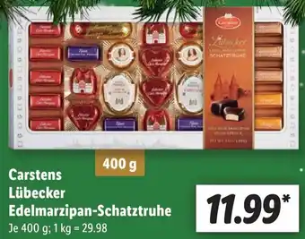 Lidl Carstens Lübecker Edelmarzipan-Schatztruhe 400 g Angebot