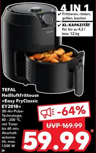 Kaufland TEFAL Heißluftfritteuse Easy FryClassic EY2018 Angebot