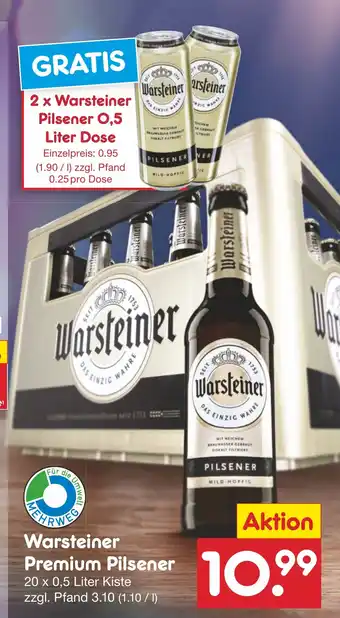 Netto Marken-Discount Warsteiner Premium Pilsener 20 x 0,5 Liter Kiste Angebot