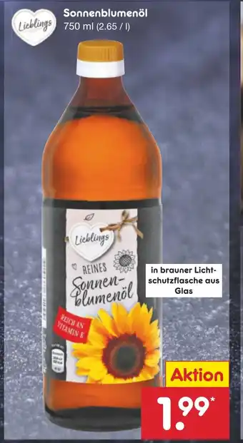 Netto Marken-Discount Lieblings Sonnenblumenöl 750 ml Angebot