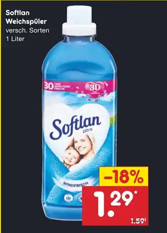 Netto Marken-Discount Softlan Weichspüler versch. Sorten 1 Liter Angebot