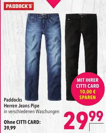 CITTI Markt Paddocks Herren Jeans Pipe Angebot