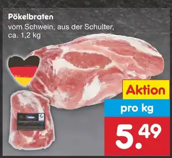 Netto Marken-Discount Pökelbraten vom Schwein, aus der Schulter pro kg Angebot