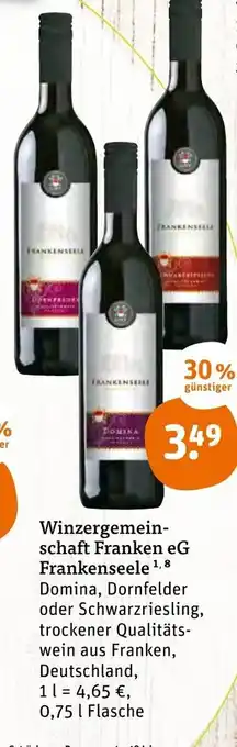 tegut Winzergemeinschaft Franken eG Frankenseele 750ml Angebot