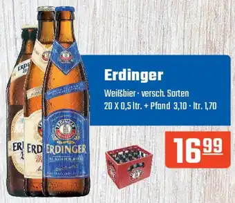 Hörl Getränke Erdinger Weißbier 20 x 0,5 ltr. Angebot