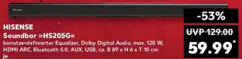 Kaufland HISENSE Soundbar ,,HS205G" Angebot