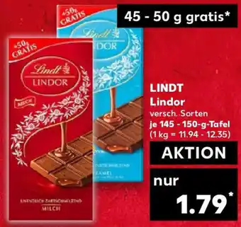 Kaufland LINDT Lindor 145-150 g Tafel Angebot