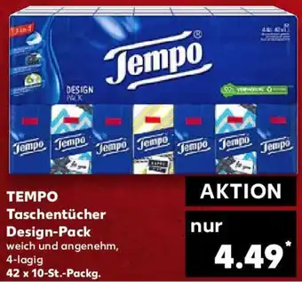 Kaufland TEMPO Taschentücher Design-Pack 42 x 10-St. Packg. Angebot