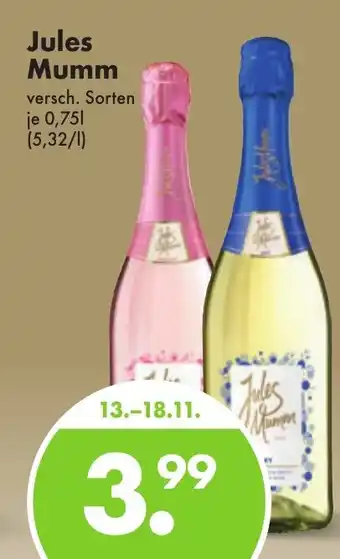 Trink und Spare Jules Mumm versch. Sorten 750ml Angebot