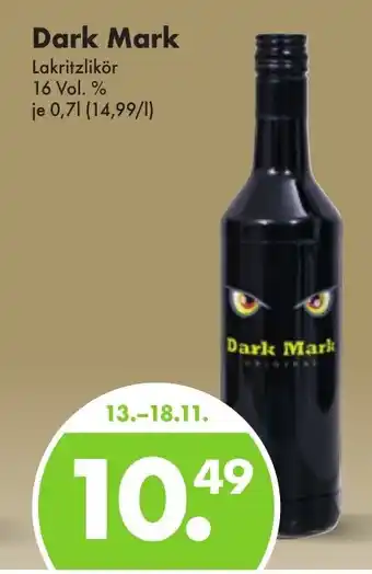 Trink und Spare Dark Mark Lakritzlikör 16 Vol. % je 0,7L Angebot