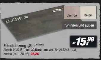 toom Baumarkt Feinsteinzeug ,,Star“ Angebot