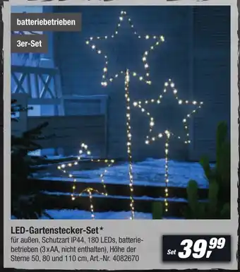 toom Baumarkt LED-Gartenstecker-Set 3er-Set Angebot